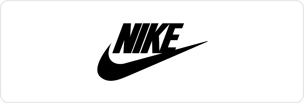 Black Nike logo on a dark background.