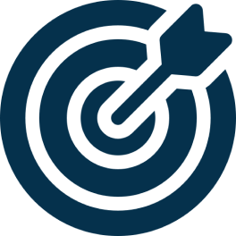 Arrow hitting a target bullseye icon.